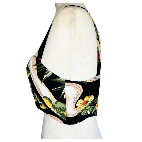 Reformation Grazia Cropped Tank Top Women 4 Floral Boho Resort Tropical Festival - Picture 6 of 10